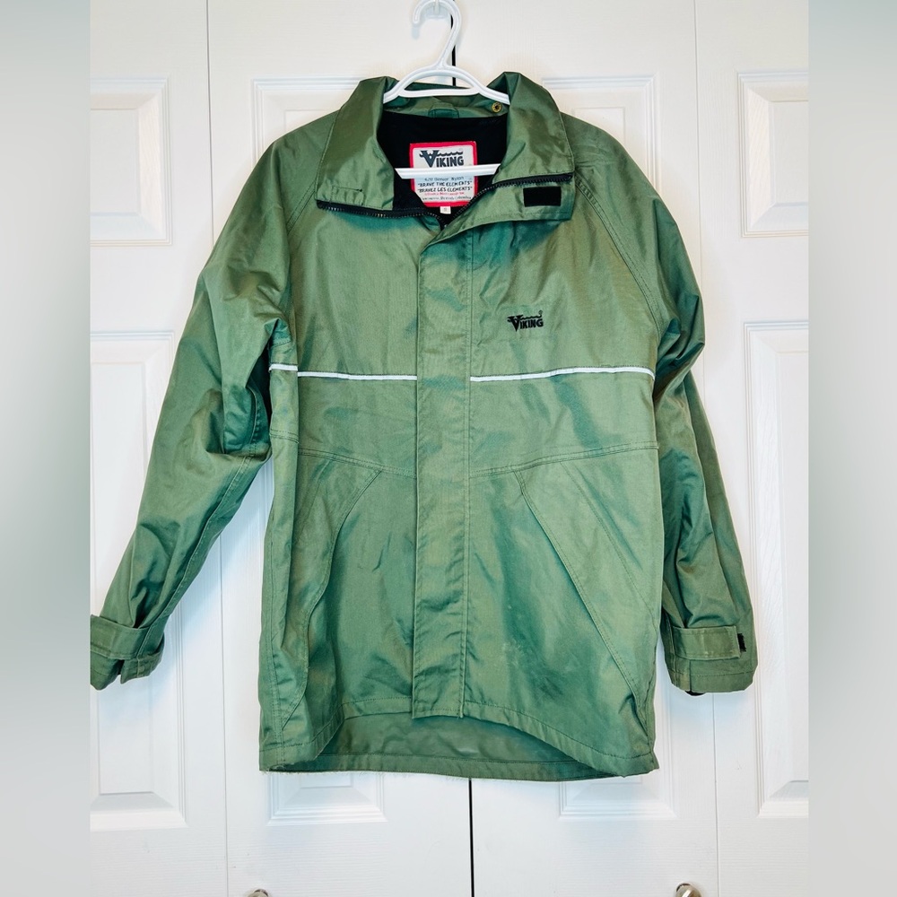 Viking waterproof fishing overalls with jacket and reflective accents